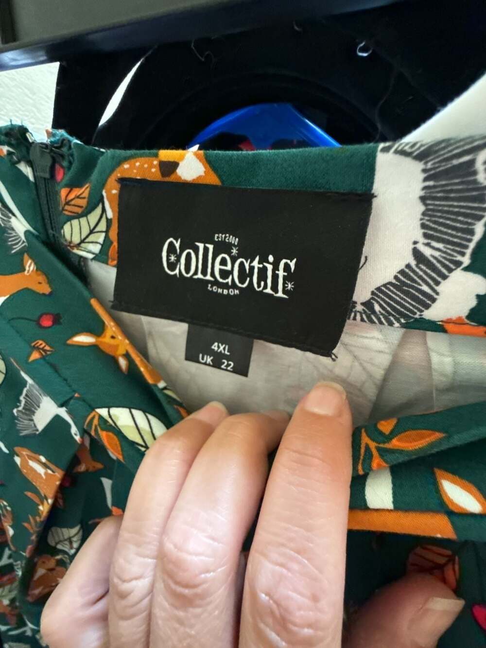 Collectif Genevieve Top Green Knit Collar with Matching Skirt - Picture 5 of 5